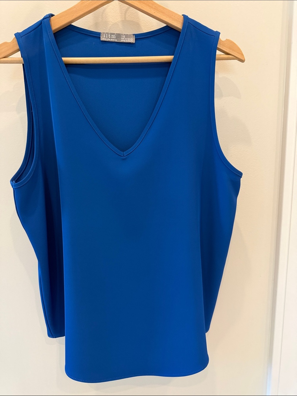 Sleeveless V-Neck Tank Top — Royal Blue by Wilt